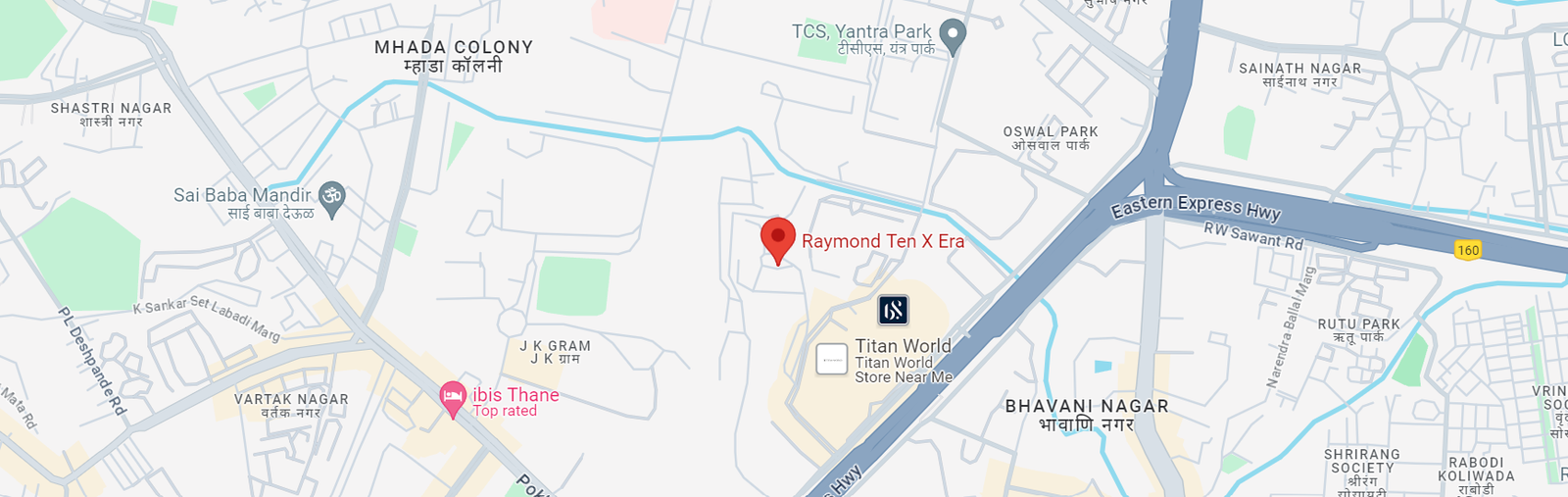 Location map of the Raymond Ten X